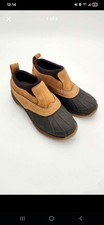 L.L. Bean Women's Slip-On Bean Boots, Size 7, Rubber, Brown, Low Duck