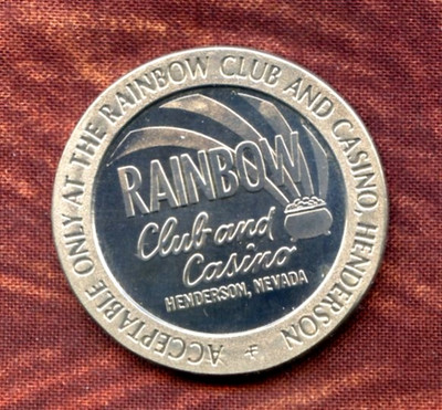 1, $1.00 Slot Token.  Rainbow Club, Henderson, NV. 1967