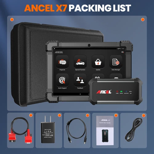 ANCEL X7 All System Bidirectional OBD2 Scanner TPMS SRS DPF Diagnostic Tool