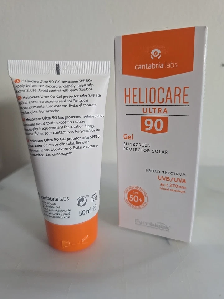 Heliocare Ultra 90 Protector Solar Gel Protección Solar FPS 50+ Cantabria Labs UVA UVB Foto 2 de 4