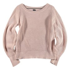 Gap Women's Willow Pink Knit Long-Sleeve 100 -Cotton Pullover Sweater Medium 