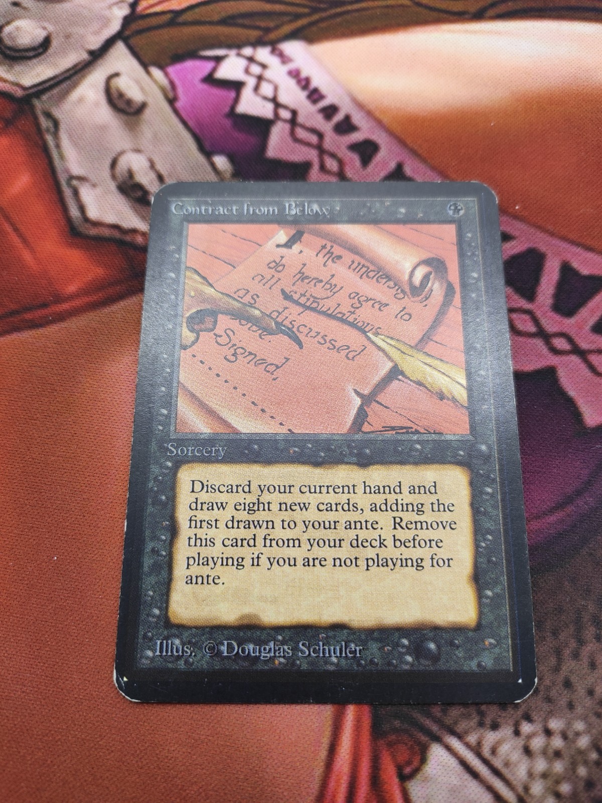 Mtg Contract From Below Alpha VG+/LP Vintage Magic  Reserved List ( No Ink ) 