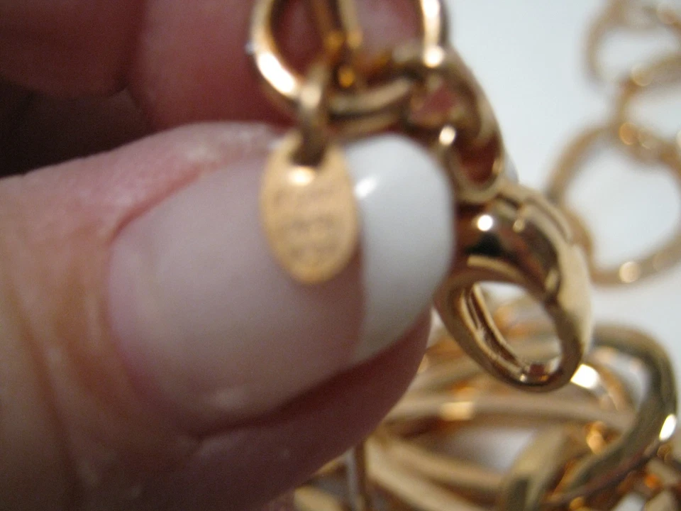 BRONZO 25" COLAR DE CORRENTE DE ELOS ROLO CLIPE DE PAPEL OURO ROSA 18 QUILATES SOBRE BRONZE QVC - Imagem 2 de 3