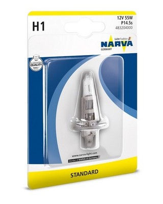 Headlight Bulb Extra Bright Long Life H1 12V 55W P14,5s HALOGENE NARVA