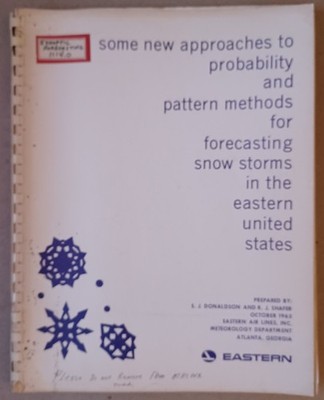 Some New Approaches to Probability and Pattern Methods for Forecasting Snow ...