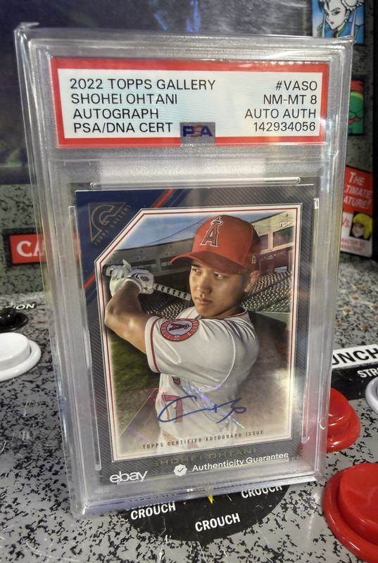 2022 Topps Gallery Shohei Ohtani PSA/DNA Auto Blue Ink Autograph PSA 8 NM-MT