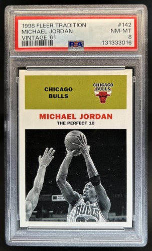 1998-99 Fleer Tradition Michael Jordan Vintage '61 #142 Bulls PSA 8