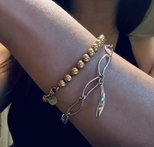 Extremely Rare Tiffany & co. Stering Silver Frank Gehry Fish Bracelet 7&rdquo;