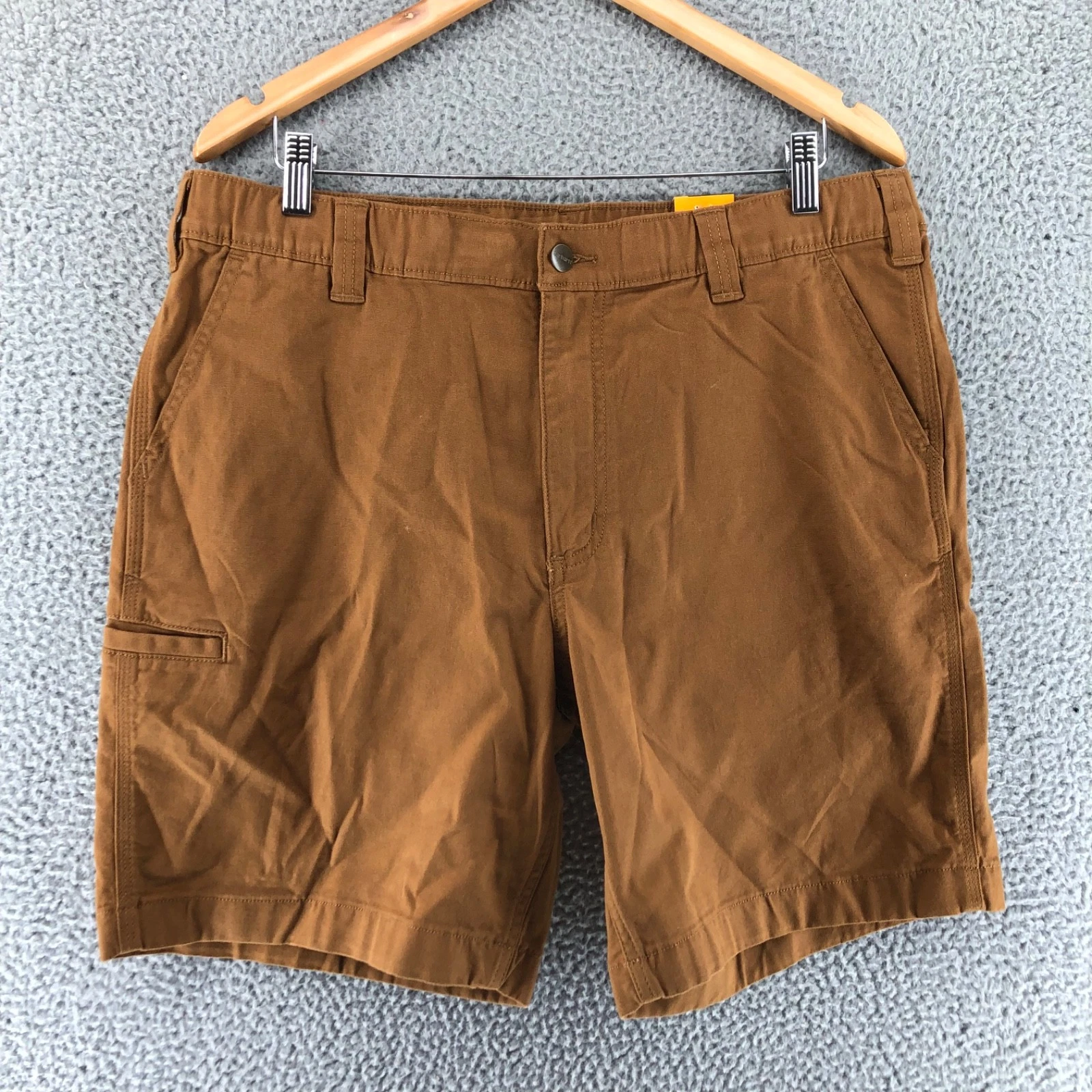 Carhartt Rugged Flex Relaxed Fit 8IN Canvas Short Men's Size 36 Brown BS5841-M