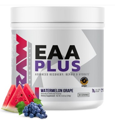Amino Acids Powder EAA Plus Watermelon Grape 30 Servings Pre Workout Energy Lean