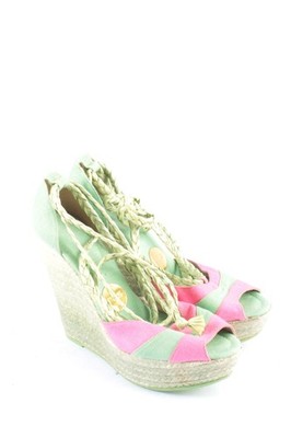 RAS Riemchen-Sandalen Damen Sandalen Gr. DE 40 grün-pink Casual-Look