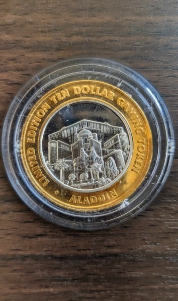 Aladdin Resort Casino $10 Token .999 Silver Limited Edition Las