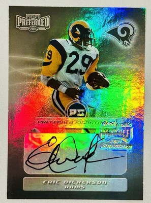   Eric Dickerson 2002 Playoff Preferred #30 AUTO /100 St. Louis Rams  