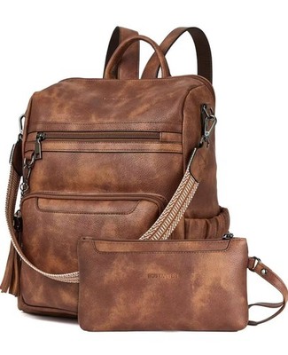 BOSTANTEN Womens Backpack Purse Leather Travel Backpack Fashion Designer Ladies