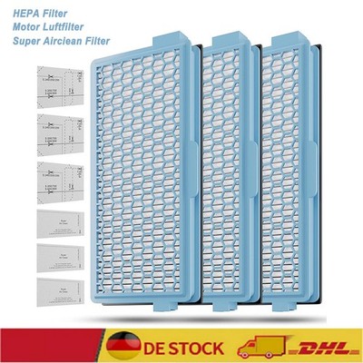 3x Hepa Filter Für Miele AirClean SF-HA 50 Aktiv S5 S6 S4 S8 C2 C3 Staubsauger