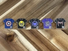 Disney WDW Hidden Mickey 2024 Marvel T-Shirt Pin Set *No Chaser*