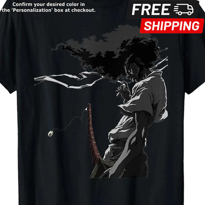100% Made in USA, 180g The Coolest Afro Samurai T-Shirt