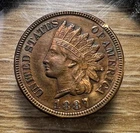 1887 Indian Head Cent - Actual Coin Shown - Free Shipping & Tracking INV#98