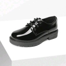 Boys Girls Dress Shoes Casual School Uniform Shoes Oxford Wedding Black Size 10