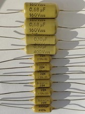 11x Mullard Mustard Capacitors 0.022µF 0.68µF 0.1µF 2200pF Marshall JTM45