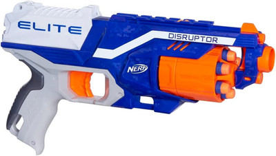 NERF Disruptor Elite Blaster with 6-Dart Drum and Slam Fire - Amazon Exclusive
