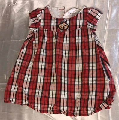 Sara Lynn Togs Oho State Buckeyes Plaid Dress Size 3T