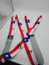 Men's Suspenders, X Style 1-1/2", Tx 1 Texas with Clips and Loop Snaps, USA Made