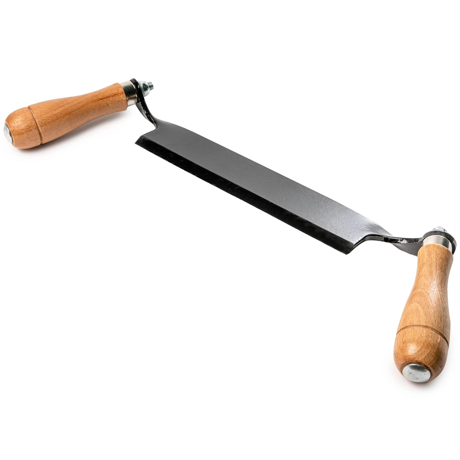 Biltek 8" Straight Draw Shave Hand Tool Log Bark Peeler Wooden Handles, Black