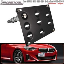 Front Bumper Tow Hook License Plate Tag Mount Bracket For Bmw 3-series 1998-2011