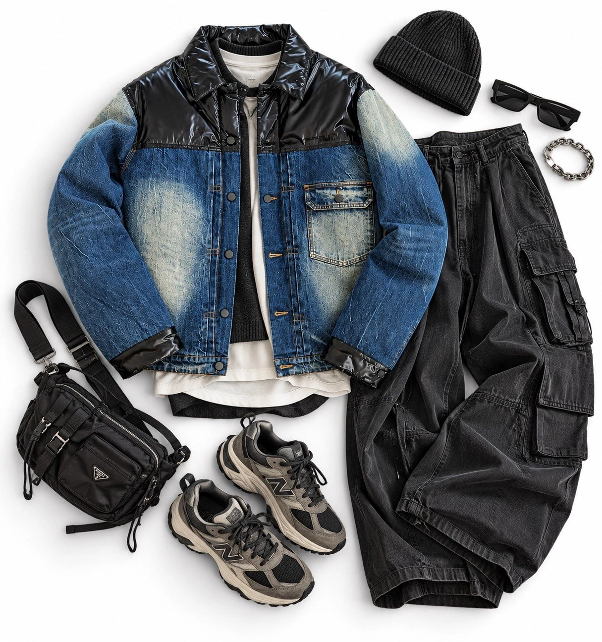 Moncler Genius x Fragment Shady Denim Down Jacket Hiroshi Fujiwara Men's 4 US XL - product detail image 14