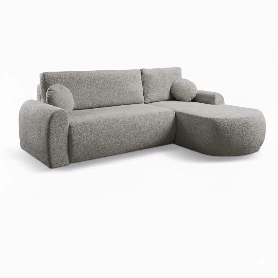 Sofa Bed Corner Left or Right Side Grey Black Beige  Jazz Free Delivery - Image 2 of 4
