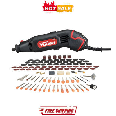 Hyper Tough Rotary Tool 1.5 Amp Variable Speed 105Pc Kit Storage Case