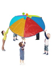 Play Day Play 8 Ft Parachute Multi-colour + 5 Balls (6 Pcs) 4+