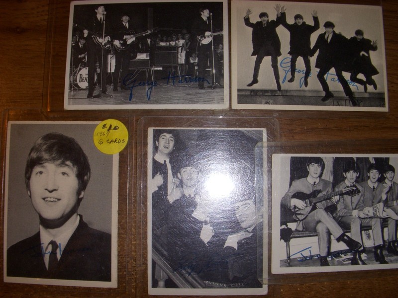 1964 Beatles Cards Black & White - 5 cards from series 2 and  3