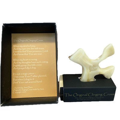 Original Clinging Cross Resin Handheld Comfortable - not so plain Jane White Aga