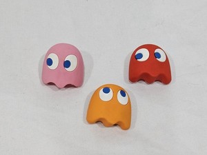 Crocs Jibbitz Charms Pac Man Ghost Set Orange Pink Red