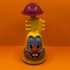 Vintage MARX Toys Anthropomorphic Trumpet Clockwork Push Down Toy 1960s 1969