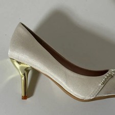 New 7cm Bridal Pearl Wedding Heels Size 230