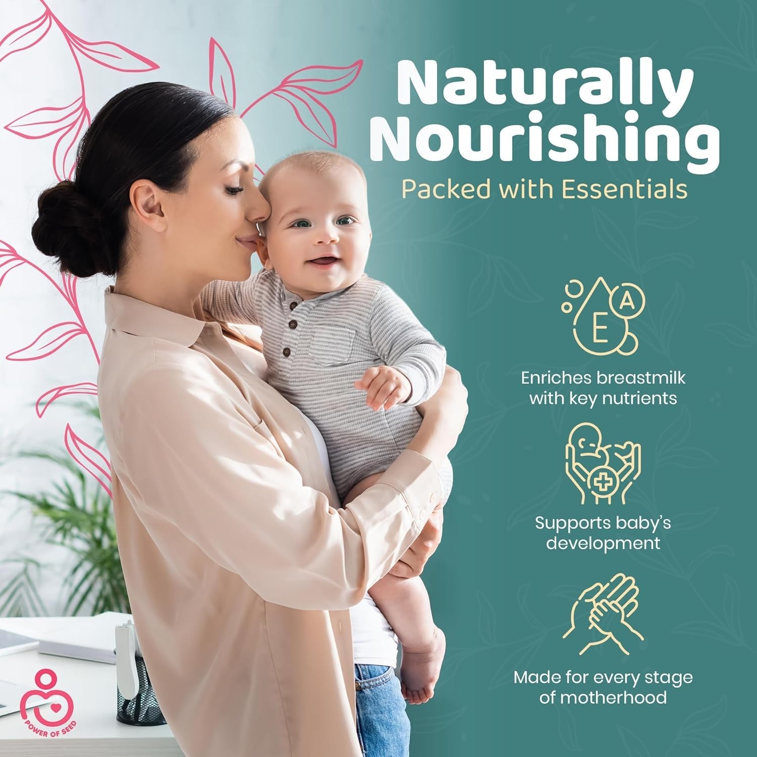 Milkrush Lactation Support for Breastfeeding - Oats Seeds & Almond Lactation Dri
