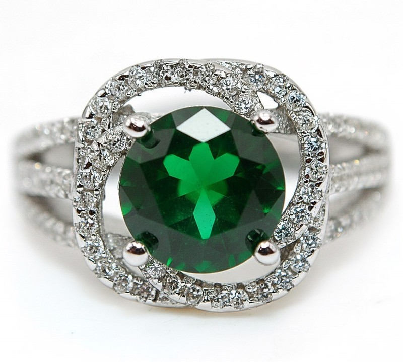 3CT Heat Treated Green Tourmaline 925 Sterling Silver Ring Jewelry Sz 7 F8-2