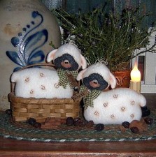 Primitive Doll Sheep Stitchery Bowl Ornie Paper Pattern 579