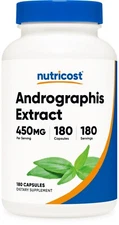 Nutricost Andrographis Extract 450mg, 180 Capsules - Non-GMO and Gluten Free
