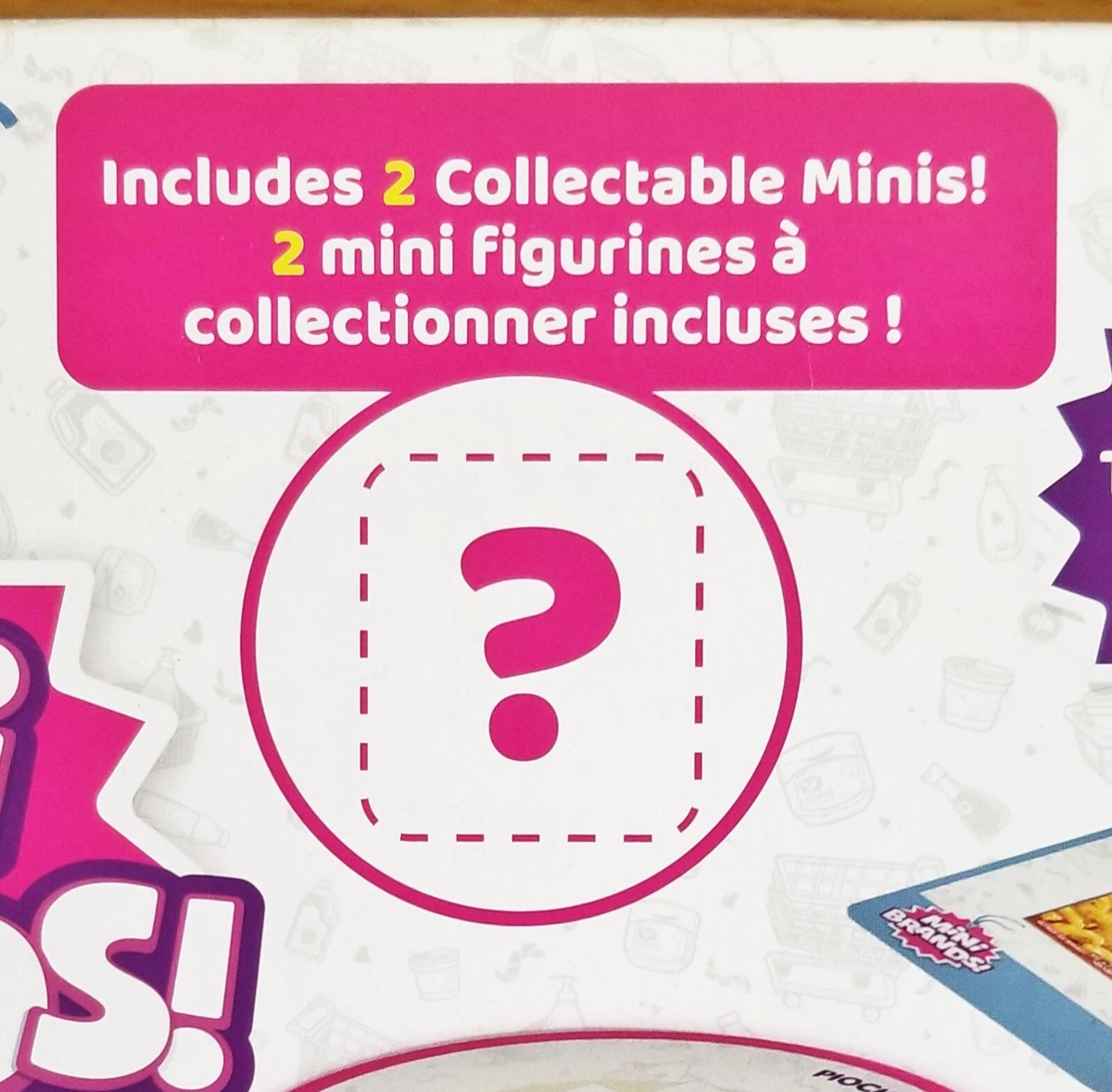 5 Surprise Mini Brands Supermarket Race Board Game by Spin Master, with 2 Collectible Movers for Kids 8 and up