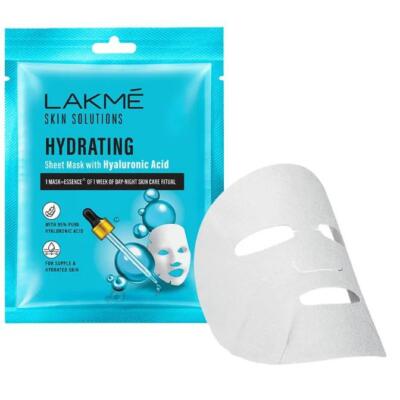 Lakme Skin Solutions Hydrating Sheet Mask With Hyaluronic Acid, 25 ml (1 pc)