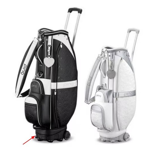Ping 2025 Sporty QA Women Golf Caddie Bag 9" 5Way Wheeled PU 9lb HoodCover Black - Picture 2 of 6