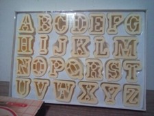 Vintage 1985 Never Used Cooks Tools 26 Piece Alphabet Cookie Cutter Set
