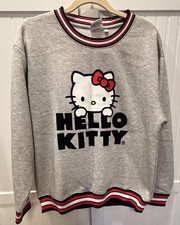 NWT Sanrio girls Hello Kitty gray sweatshirt sz Lg