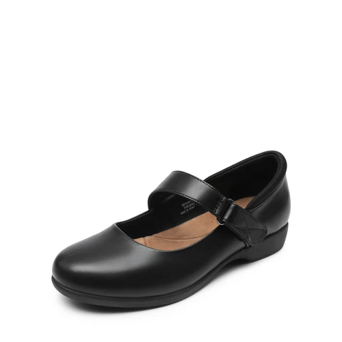 Damen-Ballerinas Mary Jane flache Knöchelriemen runde Spitze Business Büroschuhe - Bild 8 von 14