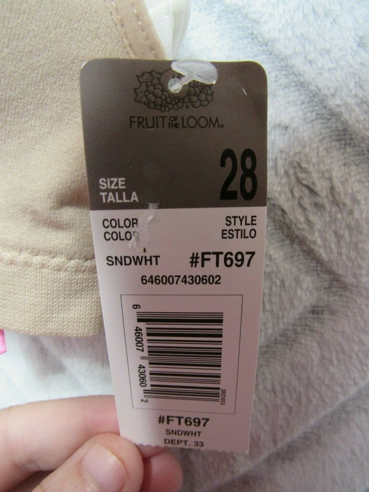 Nuevo Sujetador Camiseta Fruit of the Loom Talla 28 Niñas Conjunto de 2 Convertibles Sin Costuras Foto 2 de 4