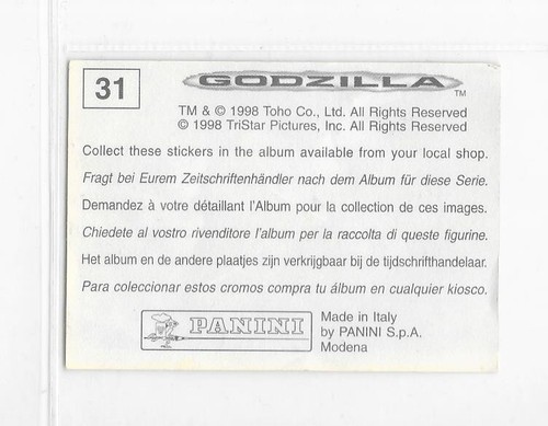 Vignette Godzilla - 1998 - N°31 - Picture 2 of 2